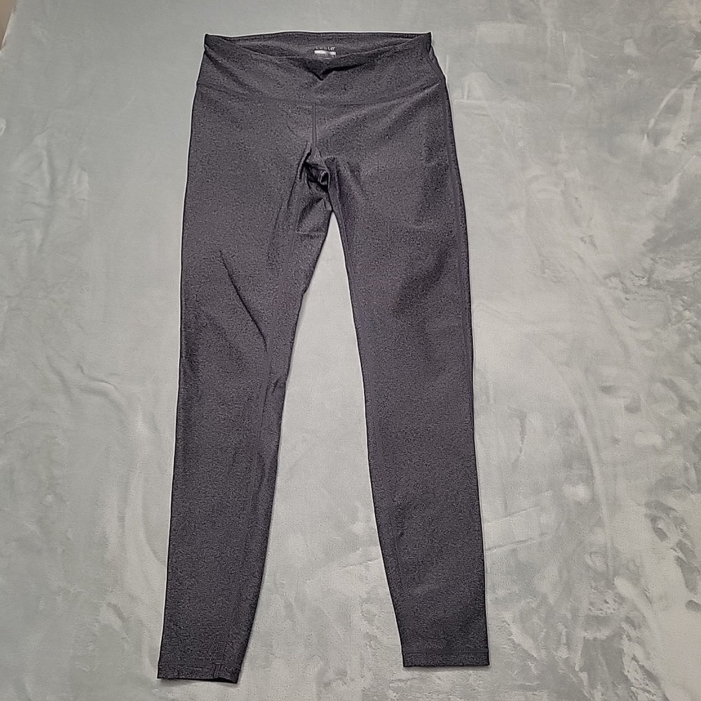 Tesla Leggings Womens Large Gray Yoga Pants Athletic Workout Gym Activewear